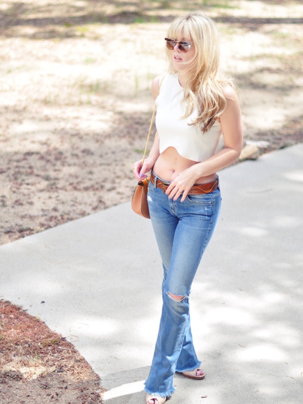 BLAQUE LABEL crop top ivory cream cocktail tank crop blouse NWT - Picture 7 of 13
